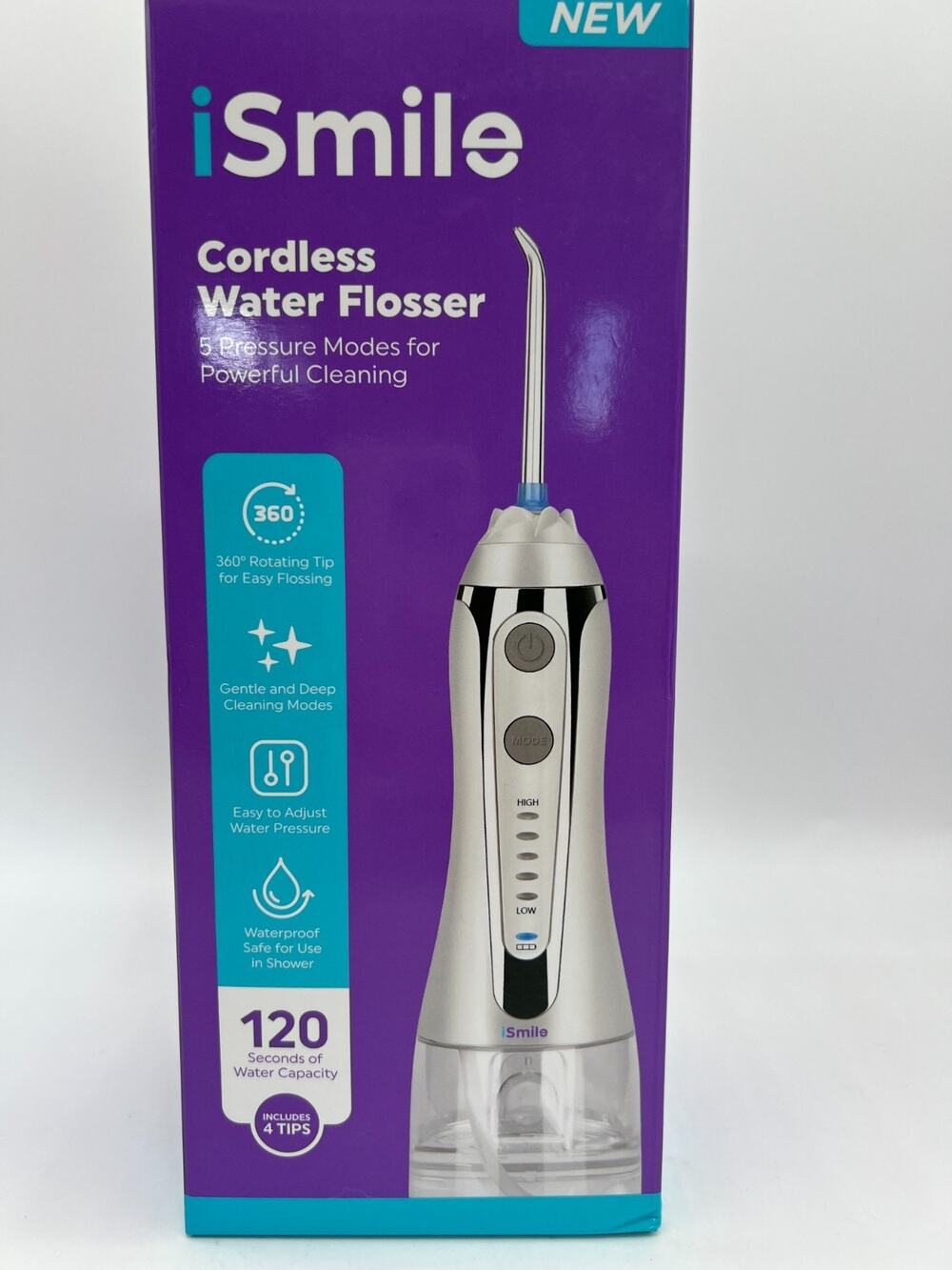 ISmilel Cordless Water Flosser Removable 360 degree rotating tip New - Picture 1 of 12